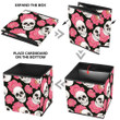 Bright Pink Peonies And Human Skulls Storage Bin Storage Cube