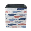 Hand Drawn Blue And Red Fish Underwater Creature Design Storage Bin Storage Cube