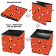 Hand Drawn Bees And Flowers On Red Storage Bin Storage Cube