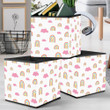 Lovely Pink Clouds And Rainbow By Hand Drawn Scandinavian Style Storage Bin Storage Cube