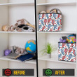 Funny Cartoon Number Four Character Dancing In Flag Pattern Storage Bin Storage Cube