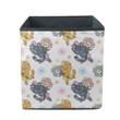 Lady Cat Is Holding A Bouquet In Happy Day Storage Bin Storage Cube