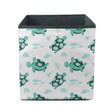 Ornament Silhouette Of Turtle With Seaweed Storage Bin Storage Cube