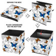 Graphic Grey Leaves Monochrome With Butterflies Storage Bin Storage Cube