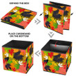 Tropical Leaves And Maple Leaves On Pink Backdrop Storage Bin Storage Cube