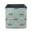 Funny Chicken And Basket With Eggs Storage Bin Storage Cube