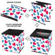 Lovers Of Blue Sea Fishes Red Hearts Doodle Pattern Storage Bin Storage Cube