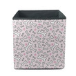 Dog Bone And Heart Valentine Background Storage Bin Storage Cube