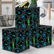 Wolf Butterflies And Palms With Circles Storage Bin Storage Cube