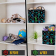 Wolf Butterflies And Palms With Circles Storage Bin Storage Cube