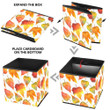 Watercolor Elements Of Autumn Maple Leaves On White Background Storage Bin Storage Cube