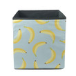 Illustrated Banana Fruits On Blue Background Pattern Storage Bin Storage Cube