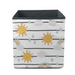 Lovely Sun With Cute Earth And Cloud Storage Bin Storage Cube