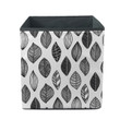 Freehand Sketch Of Autumn Forest Leaves On White Background Storage Bin Storage Cube
