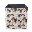 I Love Cute Brown Beagle Dogs Storage Bin Storage Cube