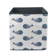 Cute Cartoon Baby Dolphin On Spotted Background Design Storage Bin Storage Cube
