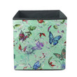 Hand Drawn Peony Flower With Leaf And Butterfly Storage Bin Storage Cube