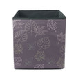 Stylized Outline Pattern With Tropical Monstera And Maple Leaves Storage Bin Storage Cube