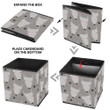 Cute Grey Face Of Wolf And Black Stars Storage Bin Storage Cube