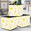 Funny Sun And Moon With Start On White Background Storage Bin Storage Cube