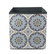Blue And Green Floral Mandala Ornament Storage Bin Storage Cube