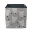 Cute Grey Face Of Wolf And Black Stars Storage Bin Storage Cube