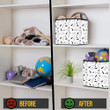 Black And White Cute Characters Of Turtles On Rollers Storage Bin Storage Cube