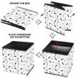 Black And White Cute Characters Of Turtles On Rollers Storage Bin Storage Cube