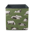 Cows Standing Lying Relaxing And Nipping The Green Grass Storage Bin Storage Cube
