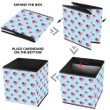 America Flags Stickers Love Hearts Symbols On Blue Background Storage Bin Storage Cube