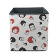 Black Red And White Faces Of Afro American Young Women Storage Bin Storage Cube