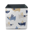 Cute Dogs And Hand Drawn Elements Background With Love Storage Bin Storage Cube