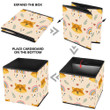 Baby Face Fox Rainbow Little Hearts On Beige Design Storage Bin Storage Cube