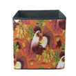 Beautiful Feathers Chicken With Gold Egg And Flower Storage Bin Storage Cube