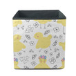 Cute Little Chickens With Doodle Flowers And Abstract Storage Bin Storage Cube