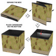 Military Green Tones Of Autum Maple Leaves Pattern Storage Bin Storage Cube