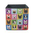 Colorful French Bulldog Pop Art Style Storage Bin Storage Cube