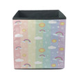 Sun Rainbow Wind And Cloud On Colorful Background Storage Bin Storage Cube