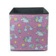 Pop Art Style Cats Unicorns And Rainbow Storage Bin Storage Cube