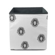 Black Lion Head On White Background Storage Bin Storage Cube