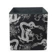 Beautiful Vintage Ink Chinese Dragon Black And White Storage Bin Storage Cube