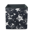 Retro Black And White Stars Grunge Backdrop Storage Bin Storage Cube