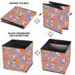 Cute Orange Fox In Autumn Forest Themed Purple Theme Storage Bin Storage Cube