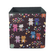 Loving Cats And Many Multi Colored Hearts Storage Bin Storage Cube