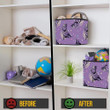 Colorful Stars Night With Cute Little Bunny In Unicorn Horn And Skirt Storage Bin Storage Cube