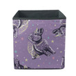 Colorful Stars Night With Cute Little Bunny In Unicorn Horn And Skirt Storage Bin Storage Cube