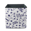 Cute Dogs Bones And Hearts On White Storage Bin Storage Cube