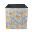 Funny Lion Footprint And Palm Leaves Storage Bin Storage Cube