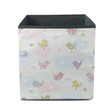 Multicolored Cute Little Birds With Heart And Cloud Storage Bin Storage Cube