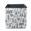 American National Symbols Sketch Illustration In Black And White Storage Bin Storage Cube